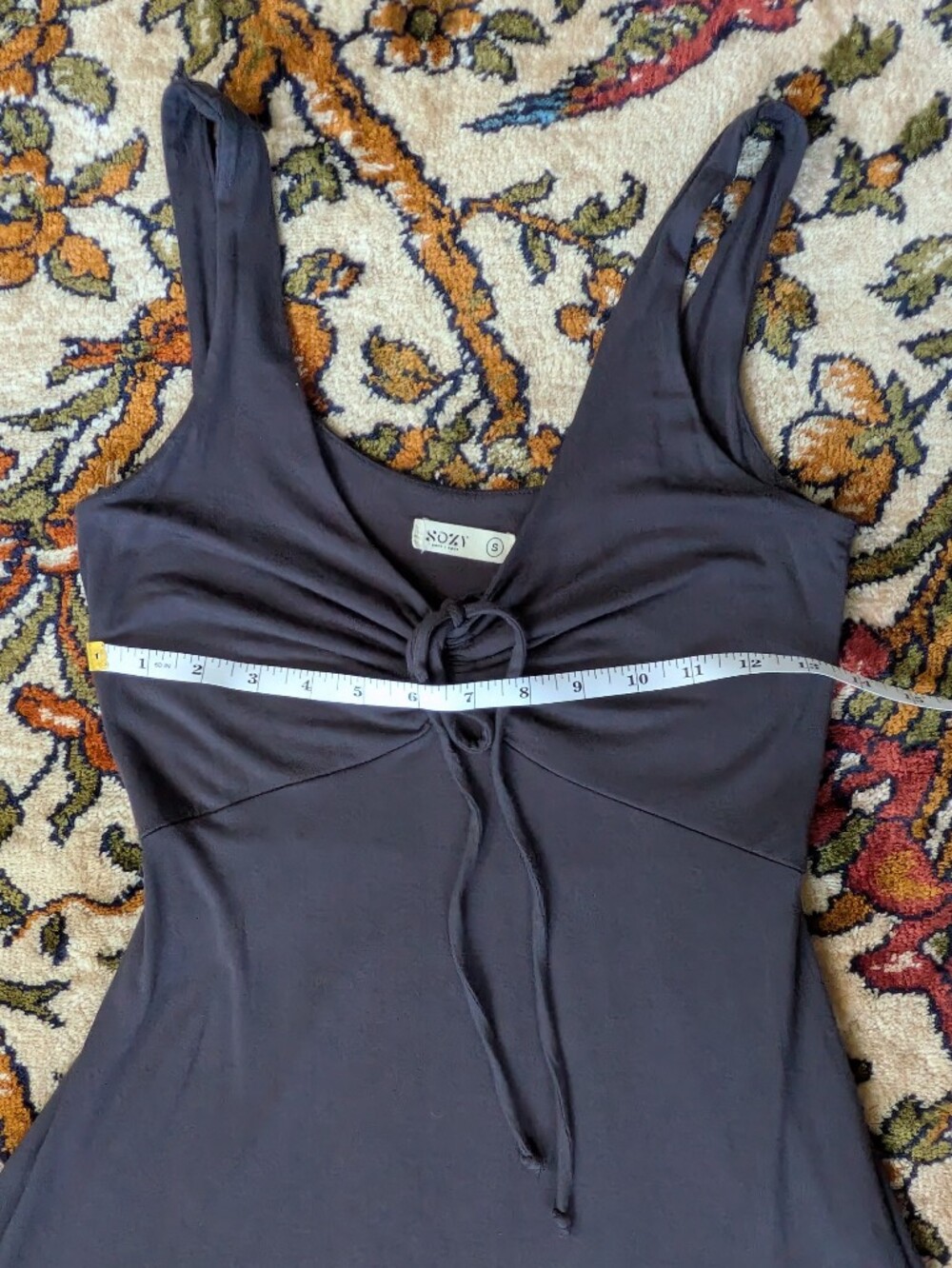 Sozy Sarah Midi Dress in Graphite Size Small Flowy Sleeveless - Picture 7 of 13
